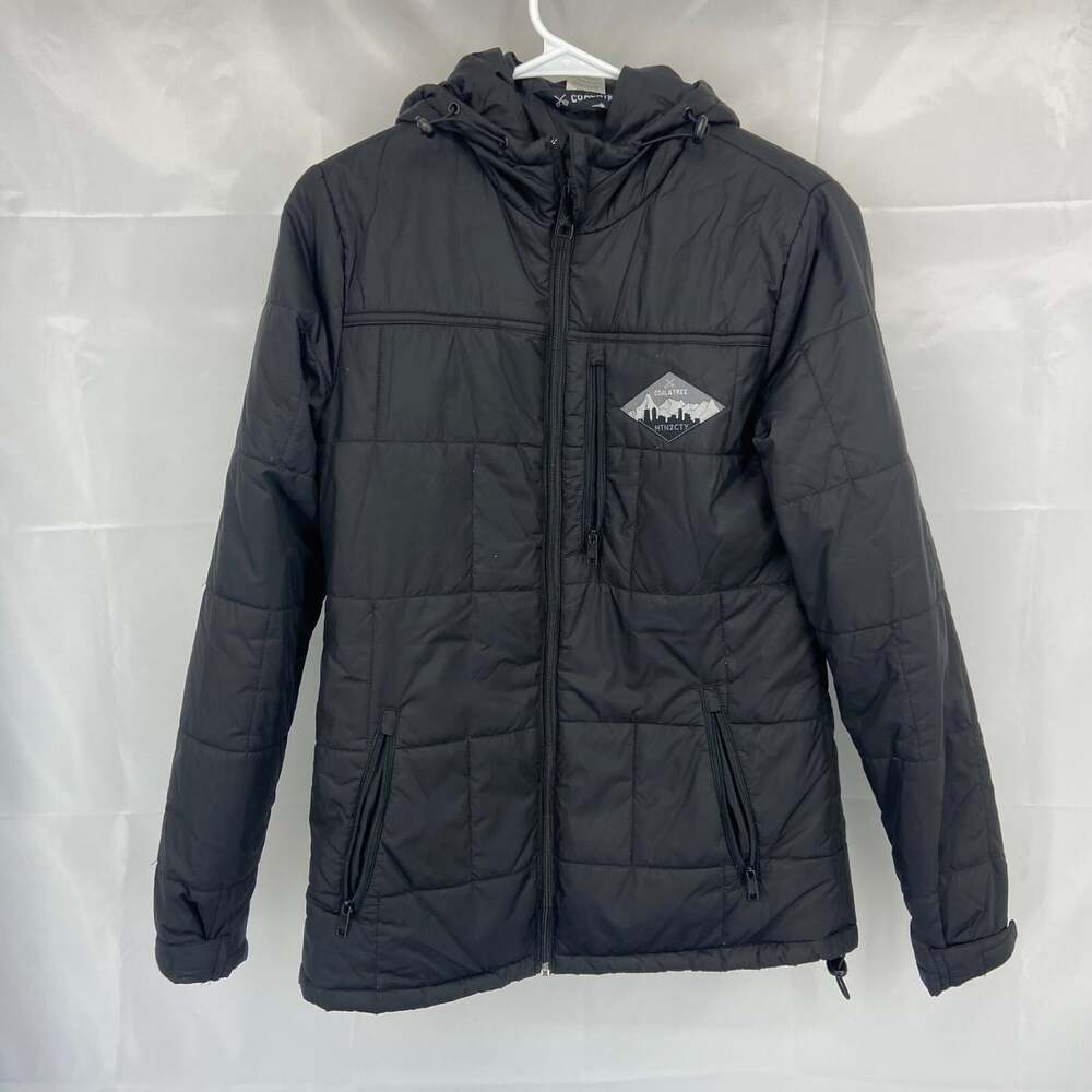 Coalatree Mtn2cty Women S Camper Jacket Puffer Insulated Solid Black Full Zip - Picture 1 of 9